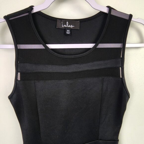 Lulus Black Mini Skater Dress Size XS Cut Out Cute Dance Date Night Balletcore - Picture 4 of 6